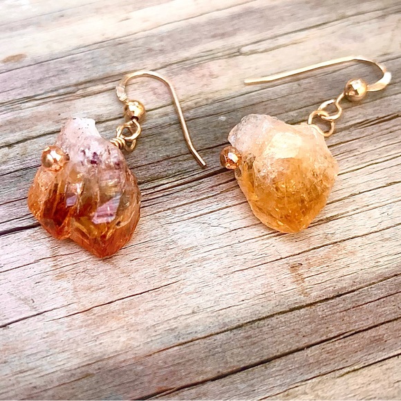 Brazilian Citrine Crystal. All 14 k Gold filled - Picture 3 of 7